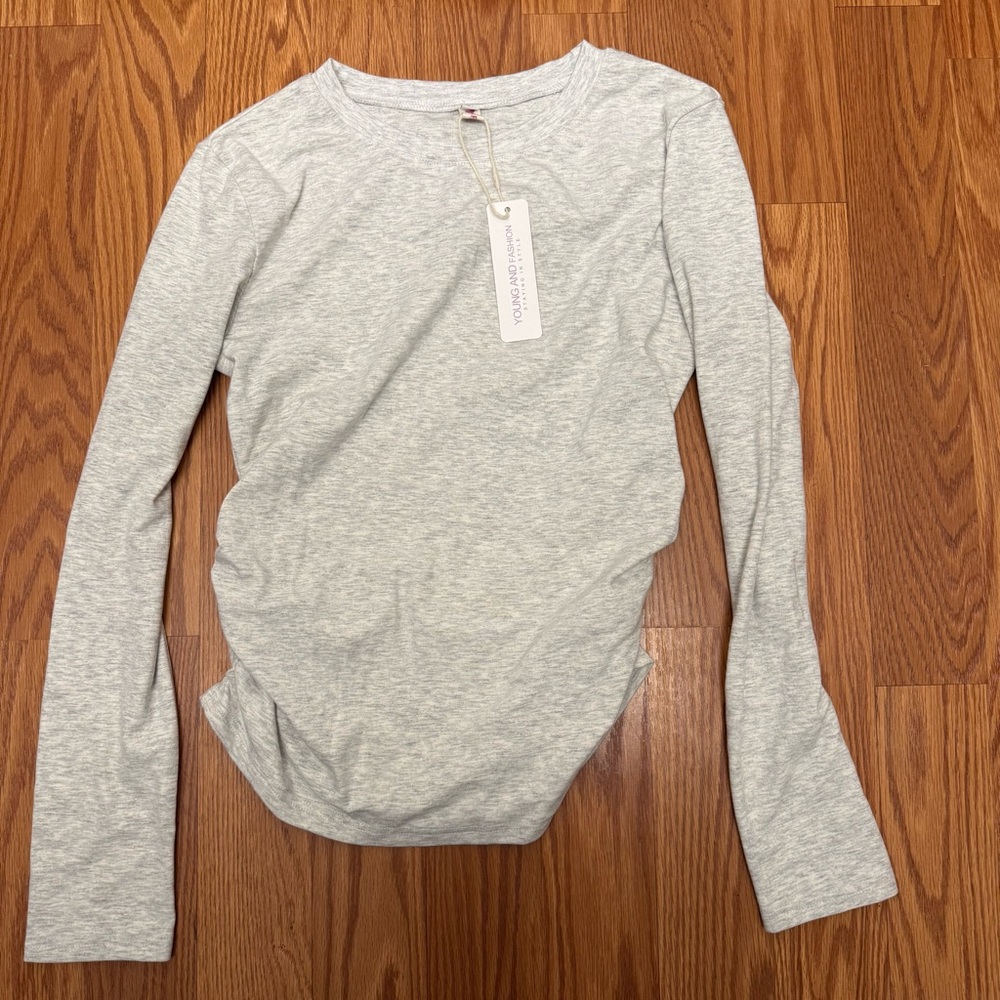 Light Gray Long Sleeve Women's Top NWT